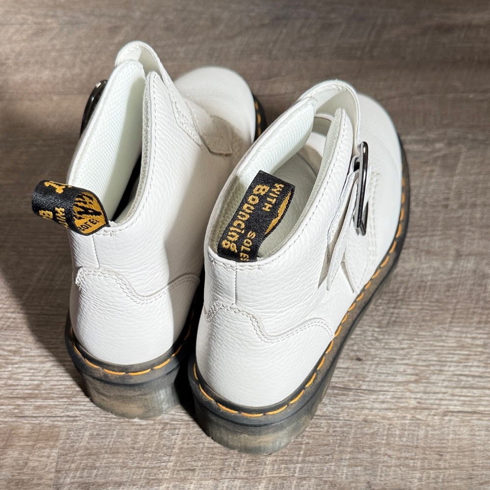 Dr. Martens Devon Heart Leather Platform Boots - Picture 12 of 15